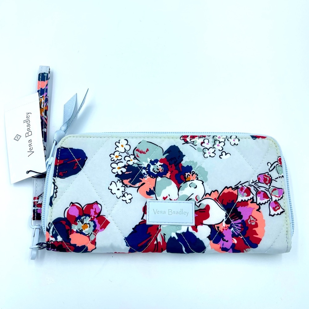 Vera Bradley Ultralight RFID Accordion Wallet Exuberant Floral NWT